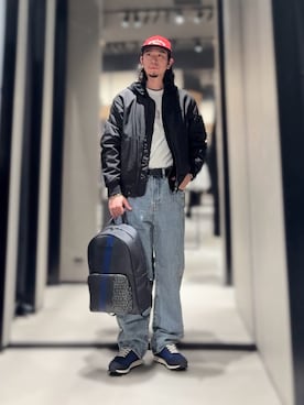 「アイテム（ベルト）」を使った、YUUさん（メンズ・174cm）の秋コーディネート