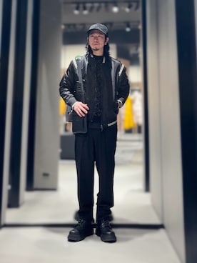 「ARMANI EXCHANGE（アルマーニエクスチェンジ）のアイテム」を使った、YUUさん（メンズ・174cm）の冬コーディネート