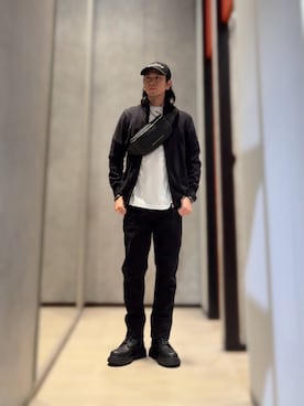 「ARMANI EXCHANGE（アルマーニエクスチェンジ）のアイテム（ブーツ）」を使った、YUUさん（メンズ・174cm）の秋コーディネート