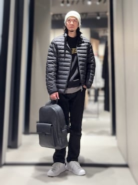 「アイテム（バックパック/リュック）」を使った、YUUさん（メンズ・174cm）の冬コーディネート