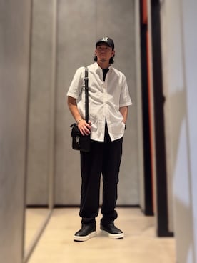「ARMANI EXCHANGE（アルマーニエクスチェンジ）のアイテム」を使った、YUUさん（メンズ・174cm）の夏コーディネート