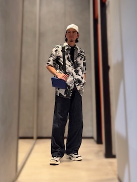 「ARMANI EXCHANGE（アルマーニエクスチェンジ）のアイテム」を使った、YUUさん（メンズ・174cm）の夏コーディネート
