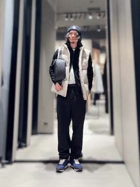 「アイテム（ボディバッグ/ウエストポーチ）」を使った、YUUさん（メンズ・174cm）の冬コーディネート