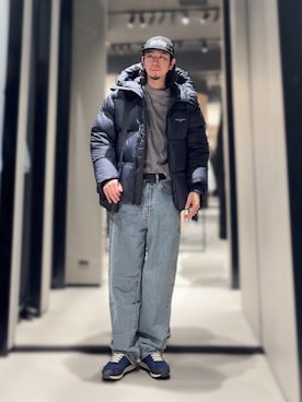 「ARMANI EXCHANGE（アルマーニエクスチェンジ）の【A|X アルマーニ エクスチェンジ】AXロゴ キャップ（キャップ）」を使った、YUUさん（メンズ・174cm）の秋コーディネート