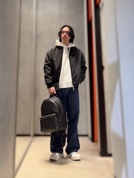 「ARMANI EXCHANGE（アルマーニエクスチェンジ）のアイテム（ブルゾン）」を使った、YUUさん（メンズ・174cm）の春コーディネート