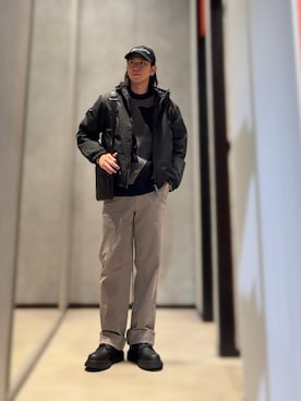 「ARMANI EXCHANGE（アルマーニエクスチェンジ）のアイテム（ブーツ）」を使った、YUUさん（メンズ・174cm）の秋コーディネート