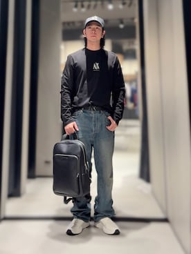 「armaniexchange」｜YUUさん（メンズ・174cm）の秋コーディネート