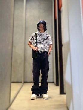 「ARMANI EXCHANGE（アルマーニエクスチェンジ）のアイテム（ハット）」を使った、YUUさん（メンズ・174cm）の秋コーディネート