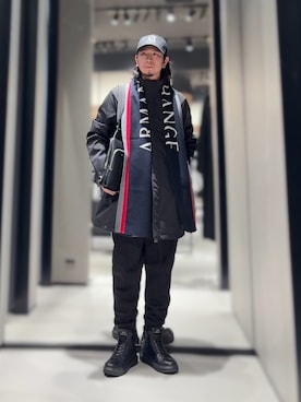 「アイテム（ボディバッグ/ウエストポーチ）」を使った、YUUさん（メンズ・174cm）の冬コーディネート