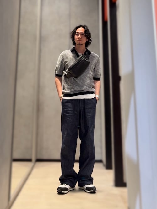 モノグラム×ストライプ ウエストバッグ | Armani Exchange
