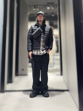 「ARMANI EXCHANGE（アルマーニエクスチェンジ）の【A|X アルマーニ エクスチェンジ】ボリュームソール レザー チェルシーブーツ（ブーツ）」を使った、YUUさん（メンズ・174cm）の冬コーディネート
