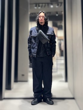 「アイテム（ボディバッグ/ウエストポーチ）」を使った、YUUさん（メンズ・174cm）の冬コーディネート