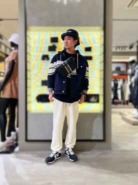 「いまどきジャケット写真」｜「アイテム（スウェットパンツ）」を使った、YUUさん（メンズ・174cm）の春コーディネート
