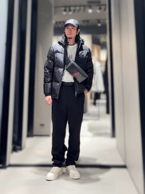 A|X アルマーニ エクスチェンジ】ICON フーデッドダウンジャケット