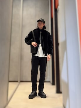 「ARMANI EXCHANGE（アルマーニエクスチェンジ）のアイテム（ブーツ）」を使った、YUUさん（メンズ・174cm）の秋コーディネート