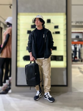 「いまどきジャケット写真」｜「アイテム（ナイロンジャケット）」を使った、YUUさん（メンズ・174cm）の春コーディネート