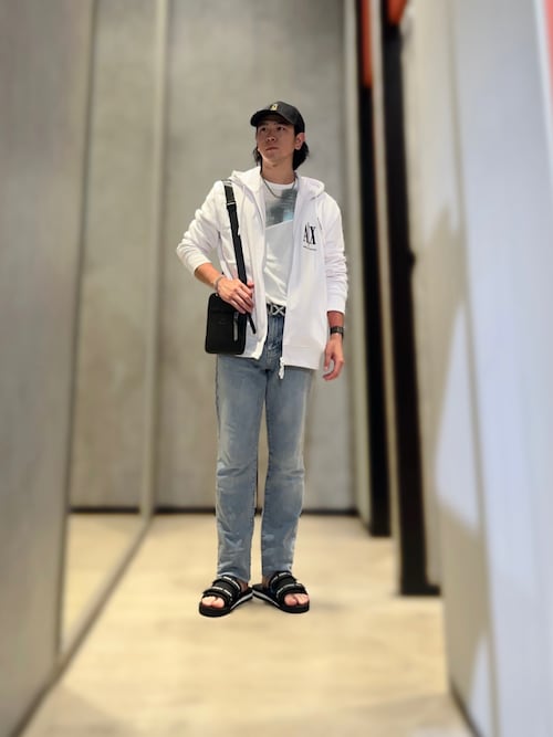 A|Xアルマーニ エクスチェンジ】A|Xバックル レザーベルト