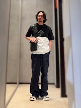 「ARMANI EXCHANGE（アルマーニエクスチェンジ）のアイテム（アクセサリー）」を使った、YUUさん（メンズ・174cm）の夏コーディネート