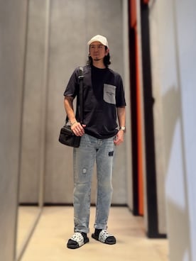 「armaniexchange」｜YUUさん（メンズ・174cm）の夏コーディネート