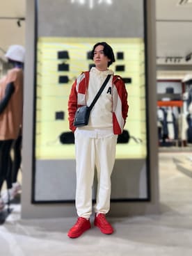 「いまどきジャケット写真」｜「アイテム（ナイロンジャケット）」を使った、YUUさん（メンズ・174cm）の春コーディネート