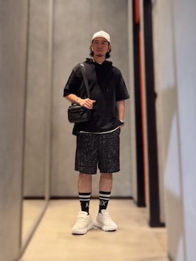 「ARMANI EXCHANGE（アルマーニエクスチェンジ）のアイテム」を使った、YUUさん（メンズ・174cm）の夏コーディネート