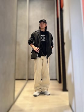 「ARMANI EXCHANGE（アルマーニエクスチェンジ）のアイテム（ナイロンジャケット）」を使った、YUUさん（メンズ・174cm）の夏コーディネート