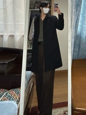 「INHERIT（インヘリット）のアイテム（チェスターコート）」を使った、dofy2525さん（メンズ・176cm）の冬コーディネート