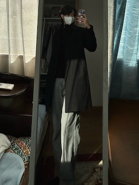 「INHERIT（インヘリット）のアイテム（チェスターコート）」を使った、dofy2525さん（メンズ・176cm）の冬コーディネート