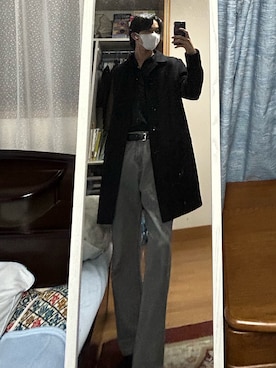 「INHERIT（インヘリット）のアイテム（チェスターコート）」を使った、dofy2525さん（メンズ・176cm）の冬コーディネート