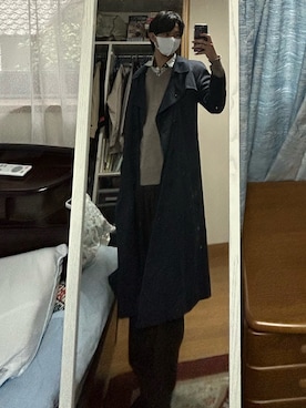 「remer（リメール）のアイテム（スラックス）」を使った、dofy2525さん（メンズ・176cm）の冬コーディネート