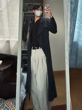 「remer（リメール）のアイテム（スラックス）」を使った、dofy2525さん（メンズ・176cm）の冬コーディネート