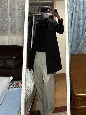 「INHERIT（インヘリット）のアイテム（チェスターコート）」を使った、dofy2525さん（メンズ・176cm）の冬コーディネート