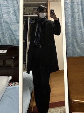 「INHERIT（インヘリット）のアイテム（チェスターコート）」を使った、dofy2525さん（メンズ・176cm）の冬コーディネート