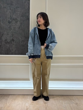 「GLOSTER（グロスター）のアイテム（ジャケット/アウター）」を使った、yoshimiさん（レディース・163cm）の春コーディネート