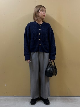「GEVACO」｜「アイテム（カーディガン/ボレロ）」を使った、yoshimiさん（レディース・163cm）の秋コーディネート