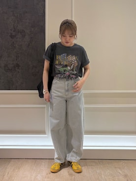 「カーブデニム」｜yoshimiさん（レディース・163cm）の夏コーディネート