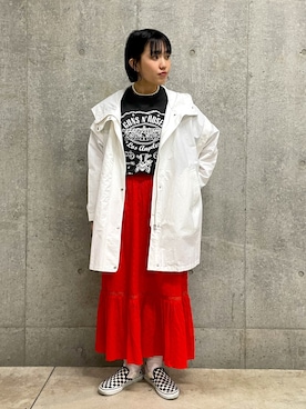 「バンドT」｜「アイテム（ブルゾン）」を使った、yoshimiさん（レディース・163cm）の春コーディネート