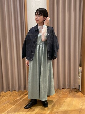 「FREDY&GLOSTER」｜「アイテム（デニムジャケット）」を使った、yoshimiさん（レディース・163cm）の冬コーディネート