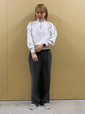 「GEVACO」｜「アイテム（スウェット）」を使った、yoshimiさん（レディース・163cm）の秋コーディネート