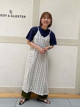 「ミッキーT」｜「アイテム（ワンピース/ドレス）」を使った、yoshimiさん（レディース・163cm）の夏コーディネート