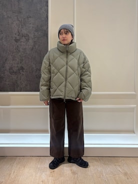 「アイテム（ダウンジャケット/コート）」を使った、yoshimiさん（レディース・163cm）の秋コーディネート