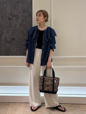「アイテム（タンクトップ）」を使った、yoshimiさん（レディース・163cm）の夏コーディネート