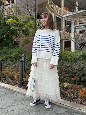 「VICE VERSA（バイスバース）のアイテム」を使った、yoshimiさん（レディース・163cm）の冬コーディネート