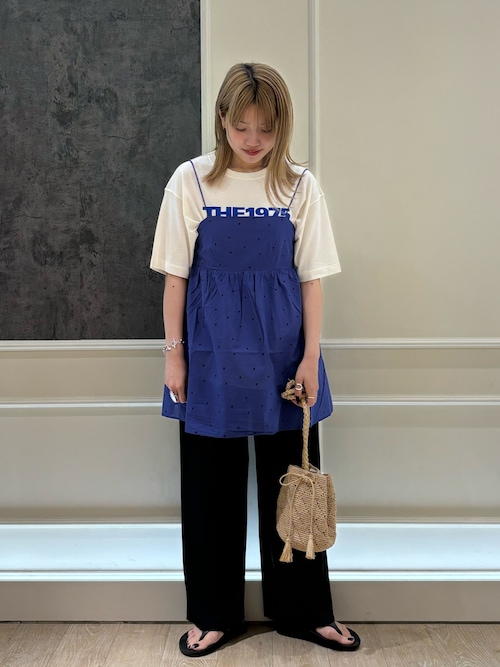 セール】ドット刺繍キャミチュニックブラウス（キャミソール）｜fredy