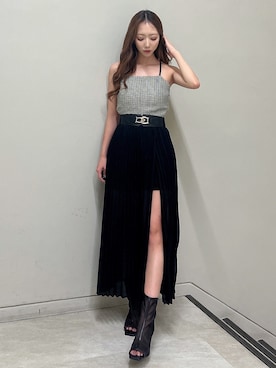 「RESEXXY（リゼクシー）のアイテム（ベルト）」を使った、shioriさん（レディース・155cm）の夏コーディネート