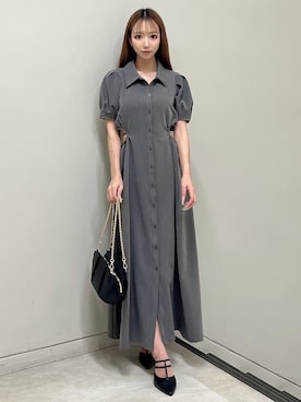「シャツワンピ」｜shioriさん（レディース・155cm）の春コーディネート
