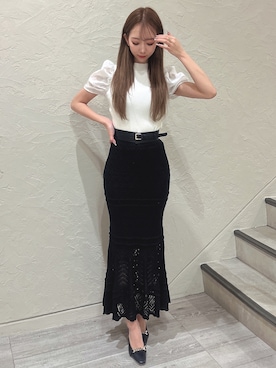 「RESEXXY（リゼクシー）のアイテム（ベルト）」を使った、shioriさん（レディース・155cm）の春コーディネート