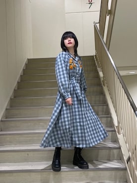 「アイテム（ワンピース、その他）」を使った、HIKARU さん（レディース・161cm）の秋コーディネート
