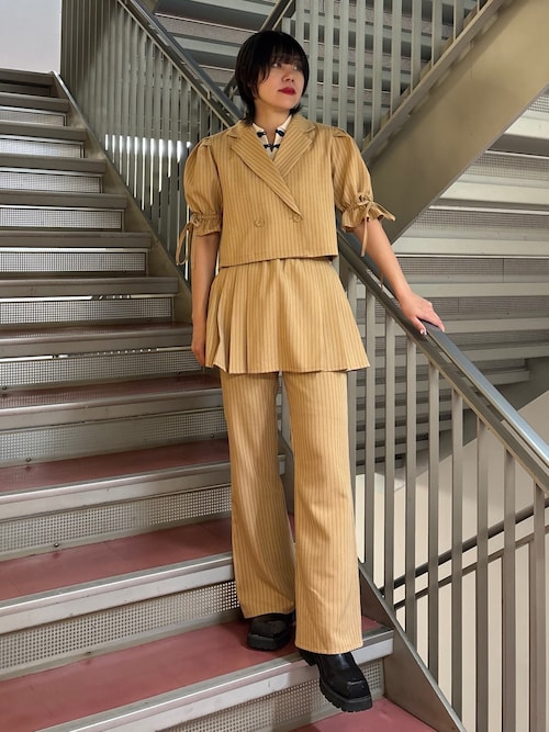 FRUITSZIPPER鎮西寿々歌】リボンプリーツスカート（スカート