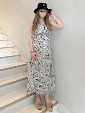 「GYDA（ジェイダ）のアイテム（ハット）」を使った、kahoさん（レディース・161cm）の夏コーディネート